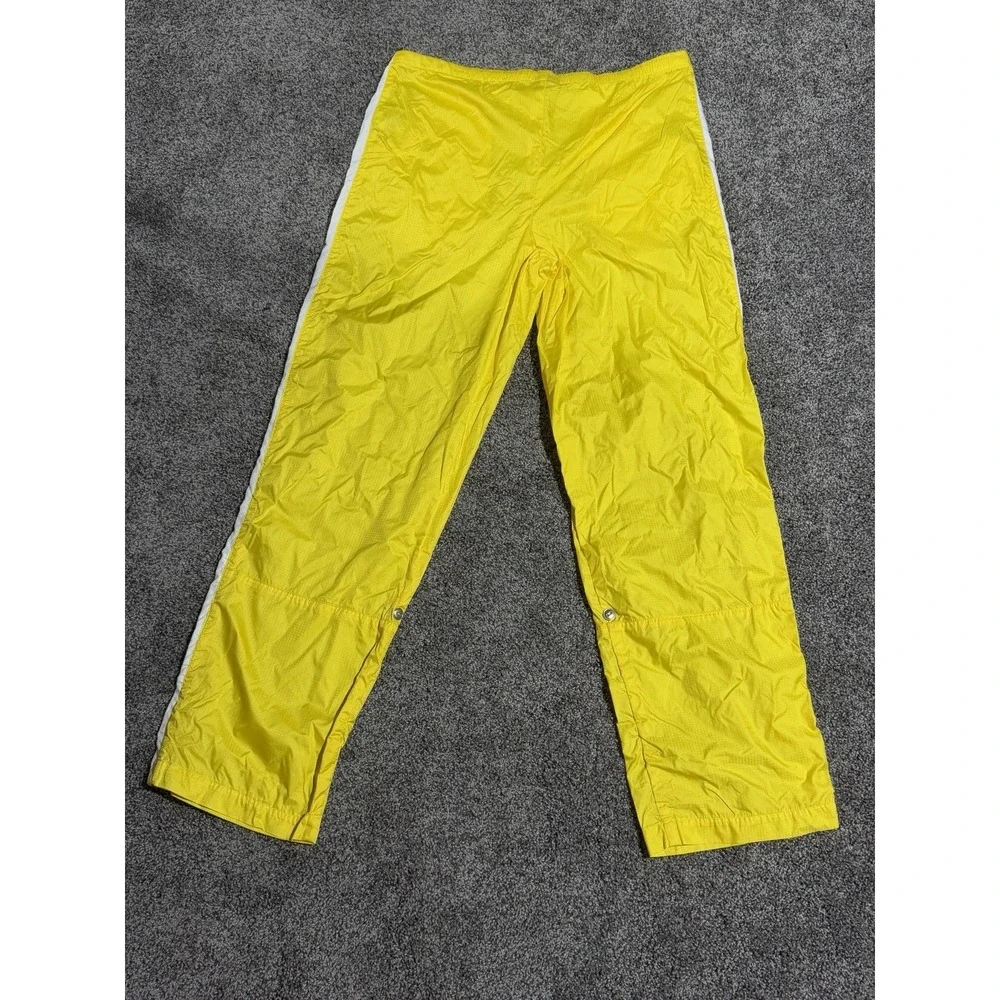 Vtg Nike Yellow Windbreaker Pants Zip Front Women's Size M (8-10) Convertible